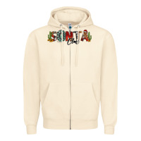Sandshell western christmas santa claus sunflowers and cactus Zipper Hoodie - Jasminsmagicworld