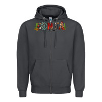 Smoke western christmas santa claus sunflowers and cactus Zipper Hoodie - Jasminsmagicworld