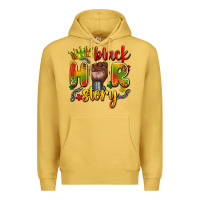 Antique Gold black her story Premium Hoodie - Artiststas