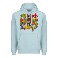 Blue Mist black her story Premium Hoodie - Artiststas