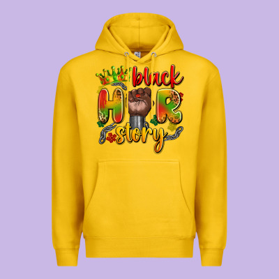 Black Her Story Premium Hoodie Designed By Artiststas