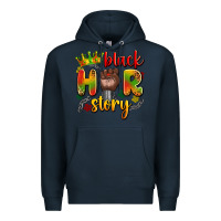 Navy black her story Premium Hoodie - Artiststas