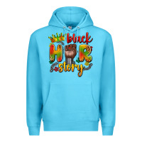 Ocean Blue black her story Premium Hoodie - Artiststas