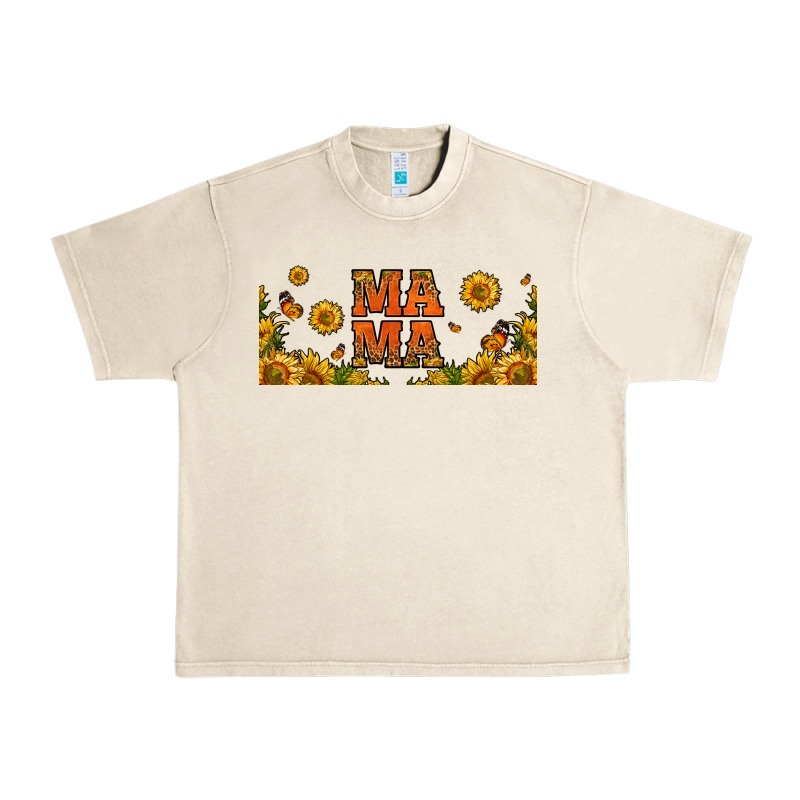 Sunflowers And Butterflies Mama 16oz Libbey Cup Urban Heavy Tee by HRA Design Shop | Teevron