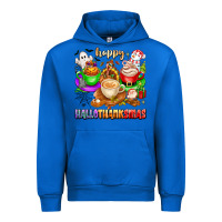 Cobalt happy hallothanksmas coffee cups with ghost turkey Urban Hoodie - texasbilliewilder