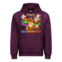 Mauve Wine happy hallothanksmas coffee cups with ghost turkey Urban Hoodie - texasbilliewilder