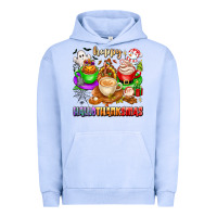 Pigment Grape Ice happy hallothanksmas coffee cups with ghost turkey Urban Hoodie - texasbilliewilder