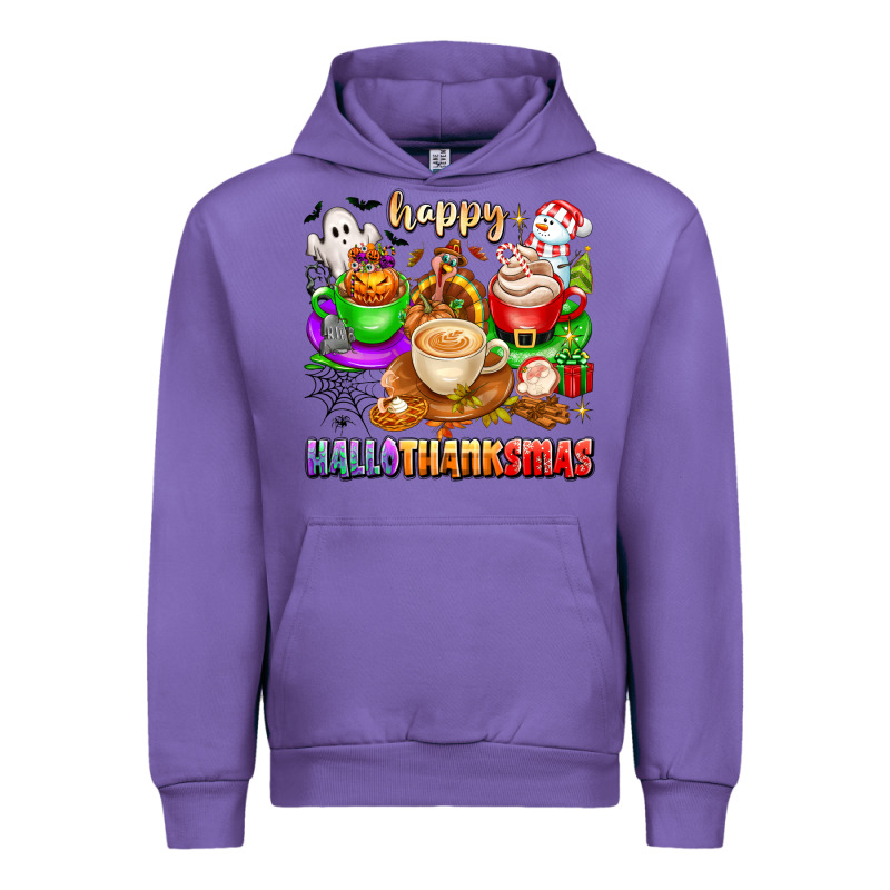Happy Hallothanksmas Coffee Cups With Ghost Turkey Urban Hoodie by texasbilliewilder | Teevron