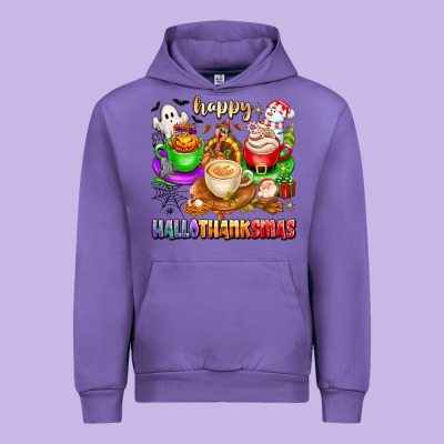 Happy Hallothanksmas Coffee Cups With Ghost Turkey Urban Hoodie Designed By Texasbilliewilder