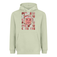 Matcha merry christmas smiling face Heavyweight Hoodie - MaliasSmallBusiness