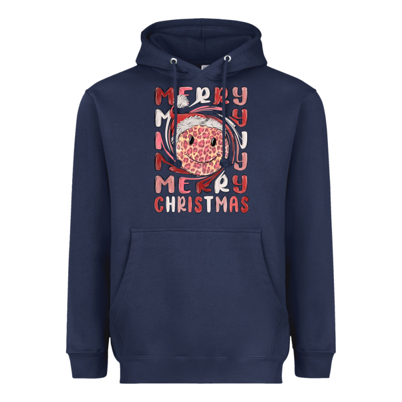 Merry Christmas Smiling Face Heavyweight Hoodie by MaliasSmallBusiness | Teevron