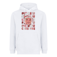 White merry christmas smiling face Heavyweight Hoodie - MaliasSmallBusiness
