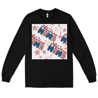 Black american mama seamless pattern Long Sleeve Tee - BundleAndBundleShop