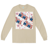 Mushroom american mama seamless pattern Long Sleeve Tee - BundleAndBundleShop