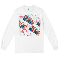 White american mama seamless pattern Long Sleeve Tee - BundleAndBundleShop