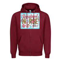 Burgundy Western Registered Nurse Zipper Hoodie - LillyAllenDesigns