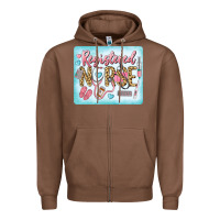Chestnut Western Registered Nurse Zipper Hoodie - LillyAllenDesigns