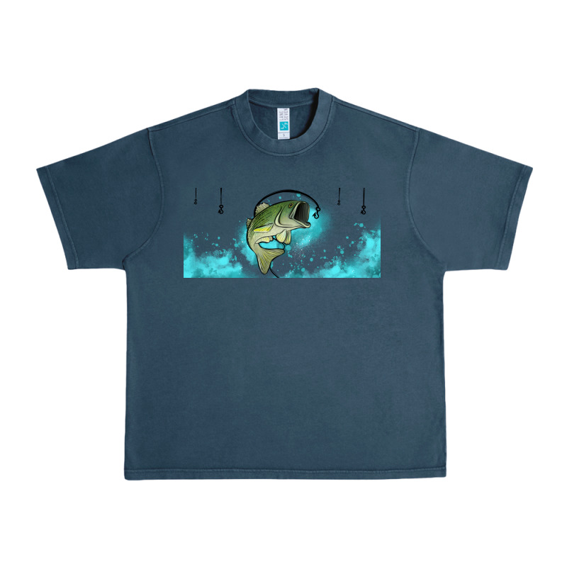 Jumping Bass Fishing 16oz Libbey Cup Urban Heavy Tee by HRA Design Shop | Teevron