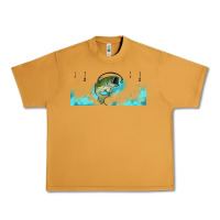Peanut Butter jumping bass fishing 16oz libbey cup Urban Heavy Tee - HRA Design Shop