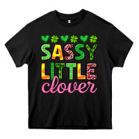 Black sassy little clover st patrick s day Heavy Core Tee - Artiststas