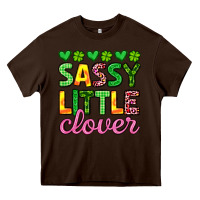 Chocolate Brown sassy little clover st patrick s day Heavy Core Tee - Artiststas