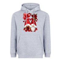 Heather Grey valentines day gnomies Heavyweight Hoodie - NancyCooperArtShop