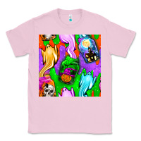 Bubblegum Pink halloween jar with ghost seamless pattern Classic Tee - BundleAndBundleShop