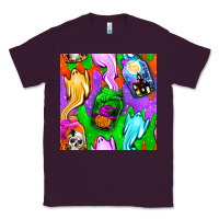 Plum halloween jar with ghost seamless pattern Classic Tee - BundleAndBundleShop