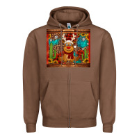 Chestnut western christmas reindeer Zipper Hoodie - Jasminsmagicworld