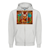 Western Christmas Reindeer Zipper Hoodie | Teevron