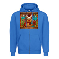True Royal western christmas reindeer Zipper Hoodie - Jasminsmagicworld