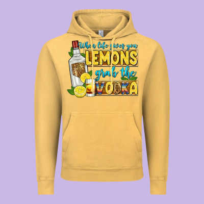 When Life Gives You Lemons Grab The Vodka Vintage Hoodie Designed By Zillion Design Studio