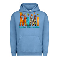 Pigment Pebble Blue This mimi loves her little pumpkins Urban Hoodie - texasbilliewilder