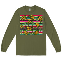 Army Green sunflower cactus Long Sleeve Tee - JahusDesignShop