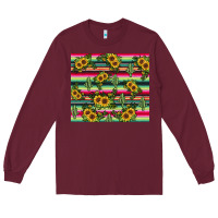 Burgundy sunflower cactus Long Sleeve Tee - JahusDesignShop