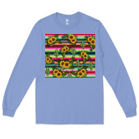 Colony Blue sunflower cactus Long Sleeve Tee - JahusDesignShop