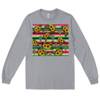 Heather Grey sunflower cactus Long Sleeve Tee - JahusDesignShop
