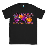 Black peace love halloween Classic Tee - AdoDesignShop