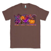 Chestnut peace love halloween Classic Tee - AdoDesignShop
