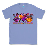Colony Blue peace love halloween Classic Tee - AdoDesignShop