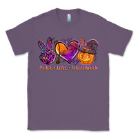 Lavender peace love halloween Classic Tee - AdoDesignShop