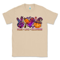 Mushroom peace love halloween Classic Tee - AdoDesignShop