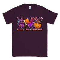 Plum peace love halloween Classic Tee - AdoDesignShop