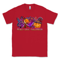 Red peace love halloween Classic Tee - AdoDesignShop