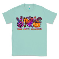 Seafoam peace love halloween Classic Tee - AdoDesignShop