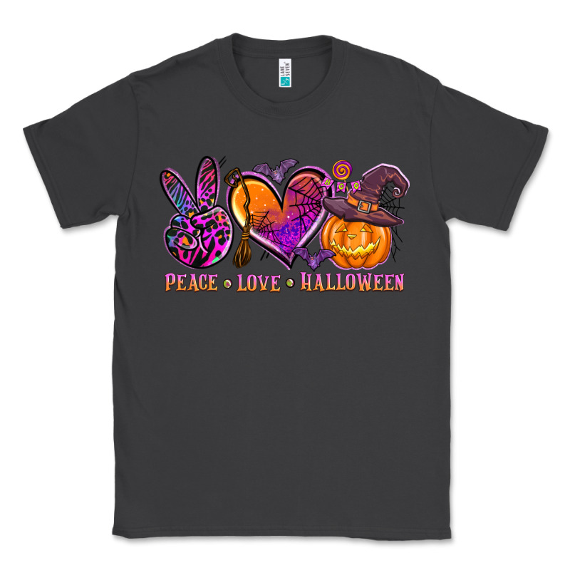 Peace Love Halloween Classic Tee by AdoDesignShop | Teevron