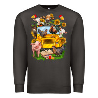 Smoke farm animals with school bus Premium Sweatshirt - NancyCooperArtShop