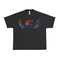 Pigment Black floral 4th of july crew 16oz libbey cup Urban Heavy Tee - HRA Design Shop