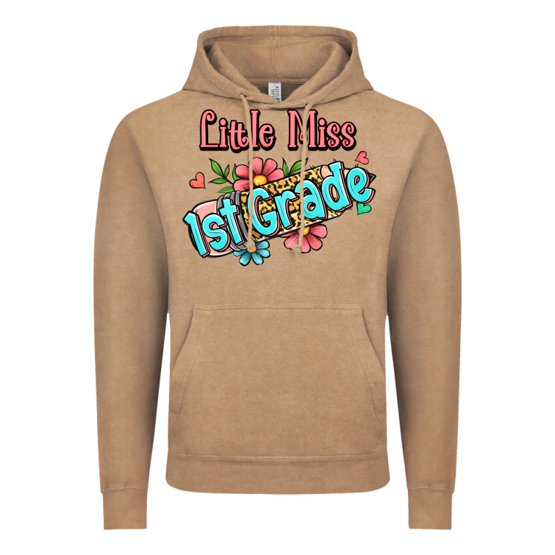 Little Miss First Grade Vintage Hoodie by RanaPortraitStore | Teevron