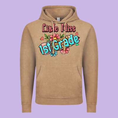 Little Miss First Grade Vintage Hoodie Designed By Ranaportraitstore